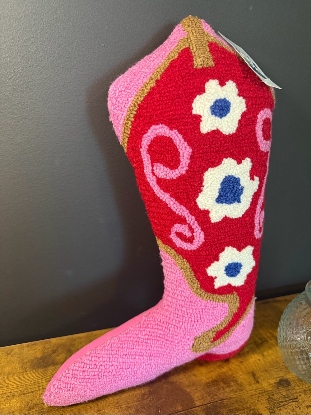 Cowgirl Boot Throw Pillow. NWT - Picture 2 of 5